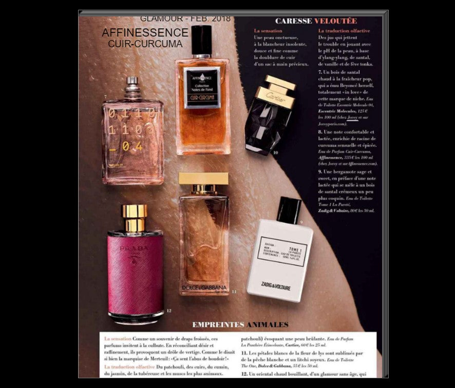 GLAMOUR Février 2018 - PARFUMS AFFINESSENCE CUIR-CURCUMA