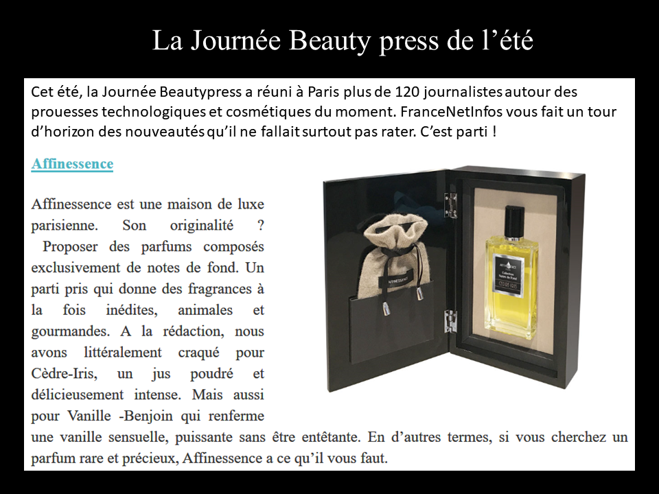 FRANCE NET INFOS news parfums AFFINESSENCE