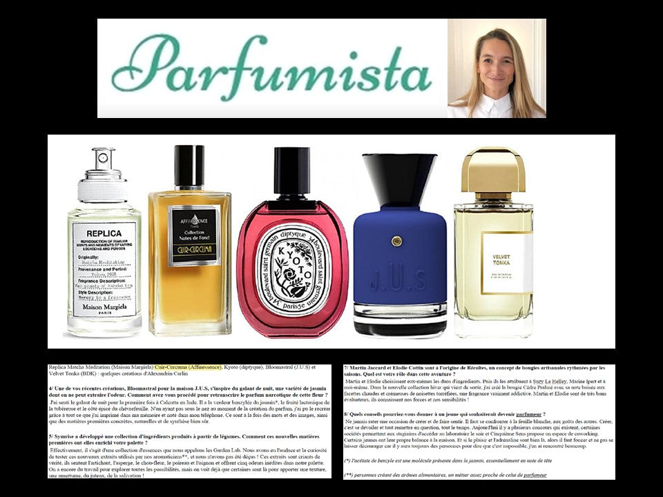 Alexandra CARLIN nose of CUIR-CURCUMA - PARFUMISTA interview