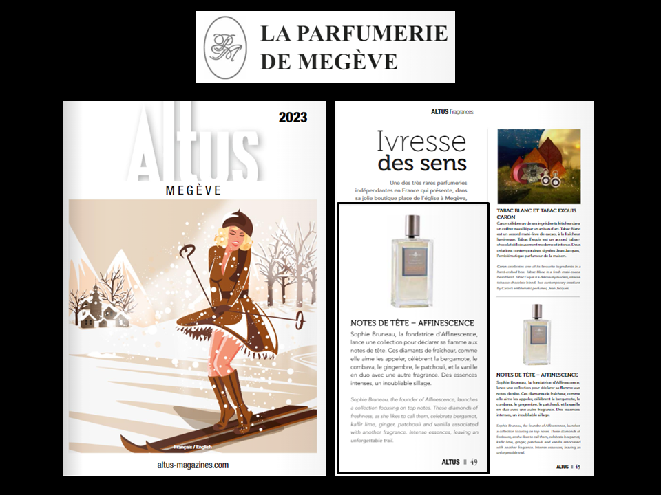 La parfumerie de Megève lance les Notes de Tête Affinessence