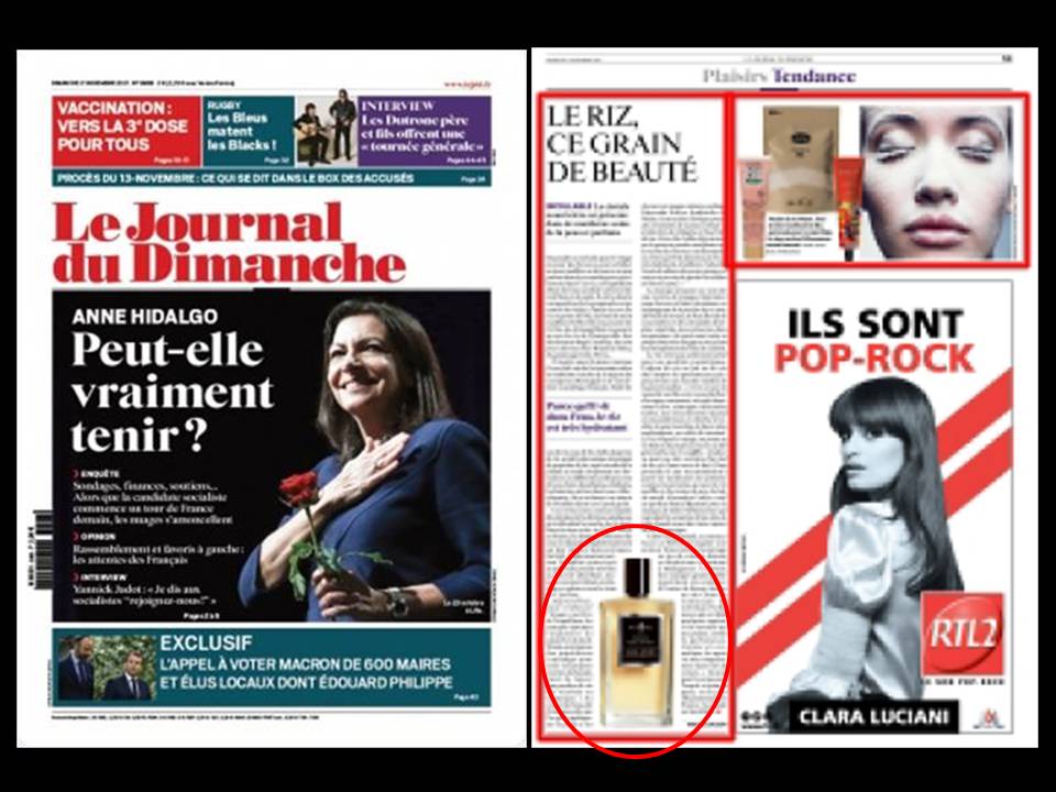 ALEXANDRA CARLIN ET NOTRE SANTAL-BASMATI DANS LE JOURNAL DU DIMANCHE