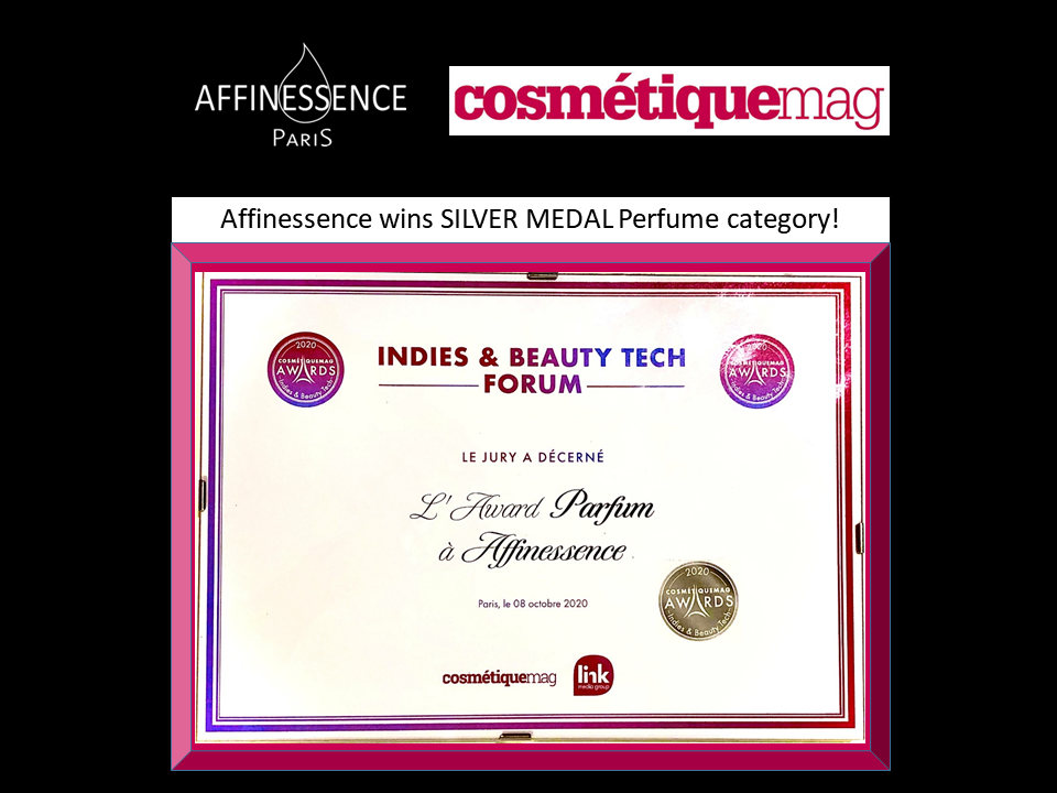 COSMETIQUEMAG INDIES FORUM - AFFINESSENCE wins a MEDAL!
