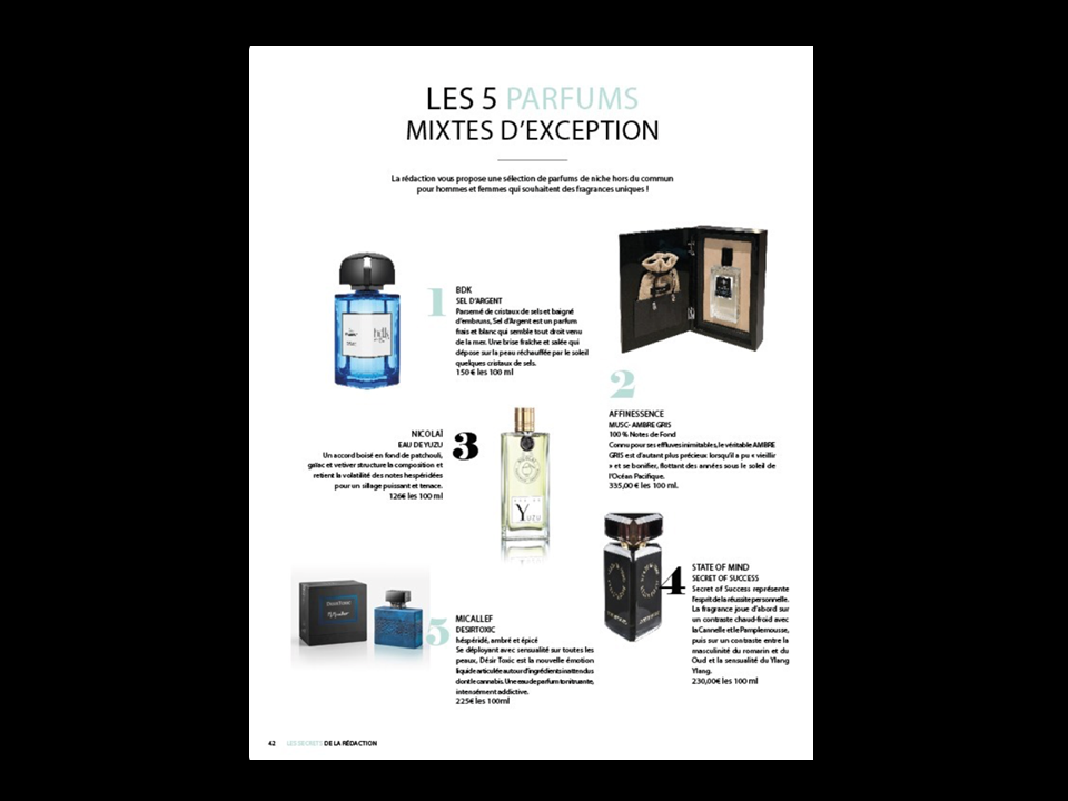 Parfum AFFINESSENCE dans le nouveau magazine KISS CITY Paris-Deauville