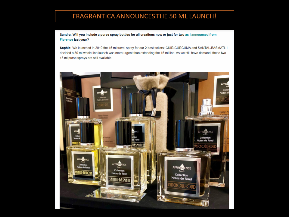 FRAGRANTICA ANNOUNCES THE 50 ML LAUNCH