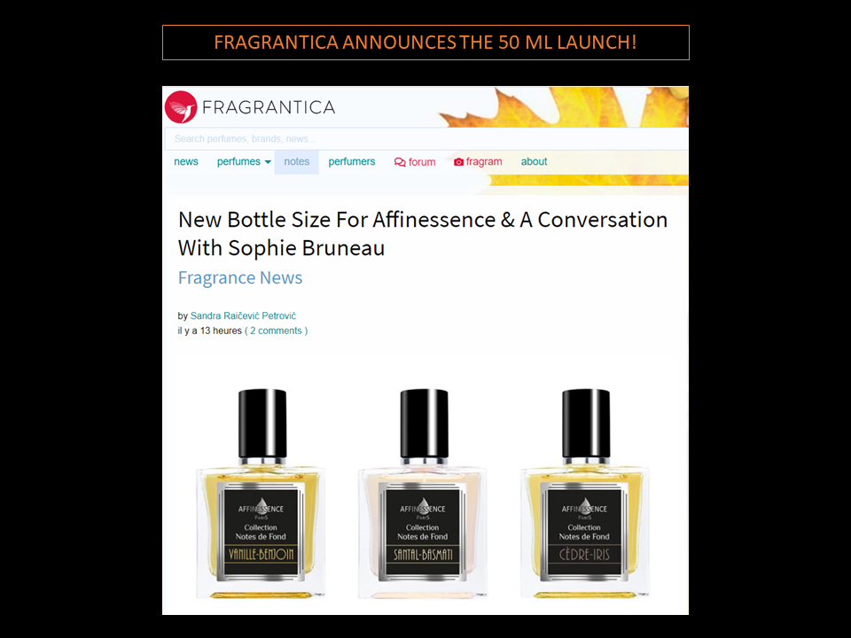 FRAGRANTICA ANNOUNCES THE 50 ML LAUNCH