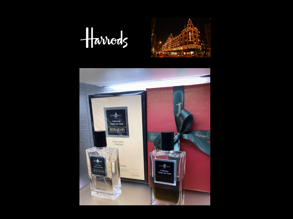 SANTAL-BASMATI and PATCHOULI-OUD AFFINESSENCE at HARRODS oct 2020