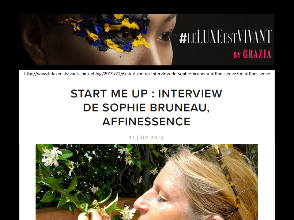 AFFINESSENCE GRAZIA LE LUXE EST VIVANT perfume luxury niche