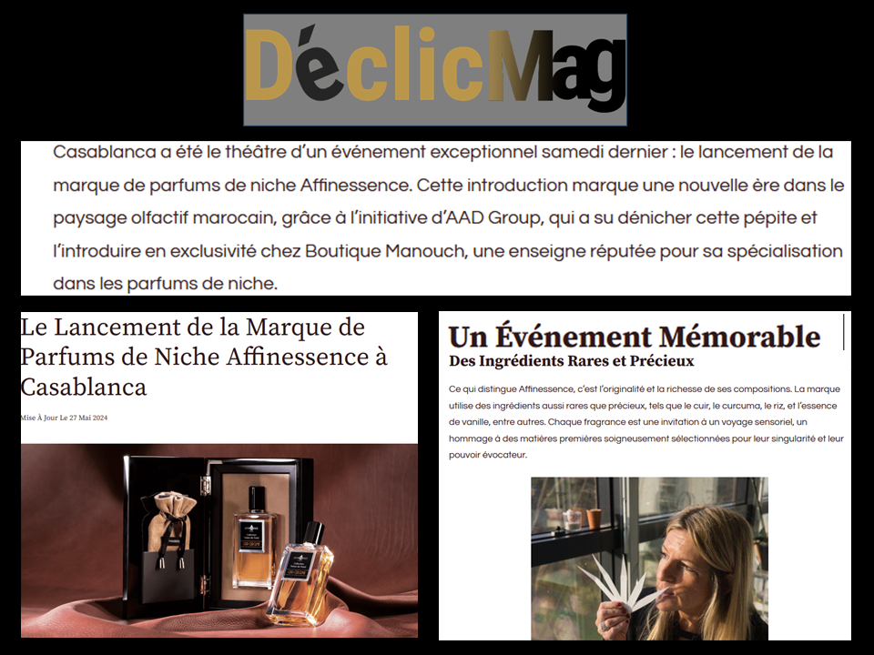 LAUNCH OF AFFINESSENCE niche perfumes IN MOROCCO