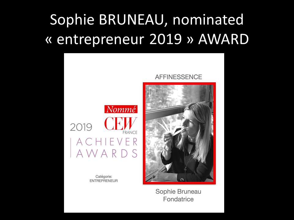 Sophie BRUNEAU nominated AWARD "entrepreneur" 2019
