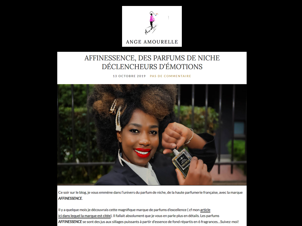 ANGE AMOURELLE AFFINESSENCE parfum luxe niche