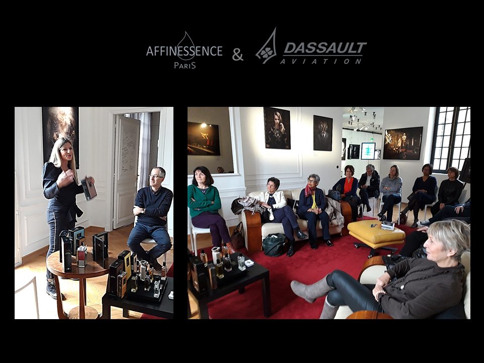 Des passionnés de Parfums de chez Dassault en visite chez AFFINESSENCE !