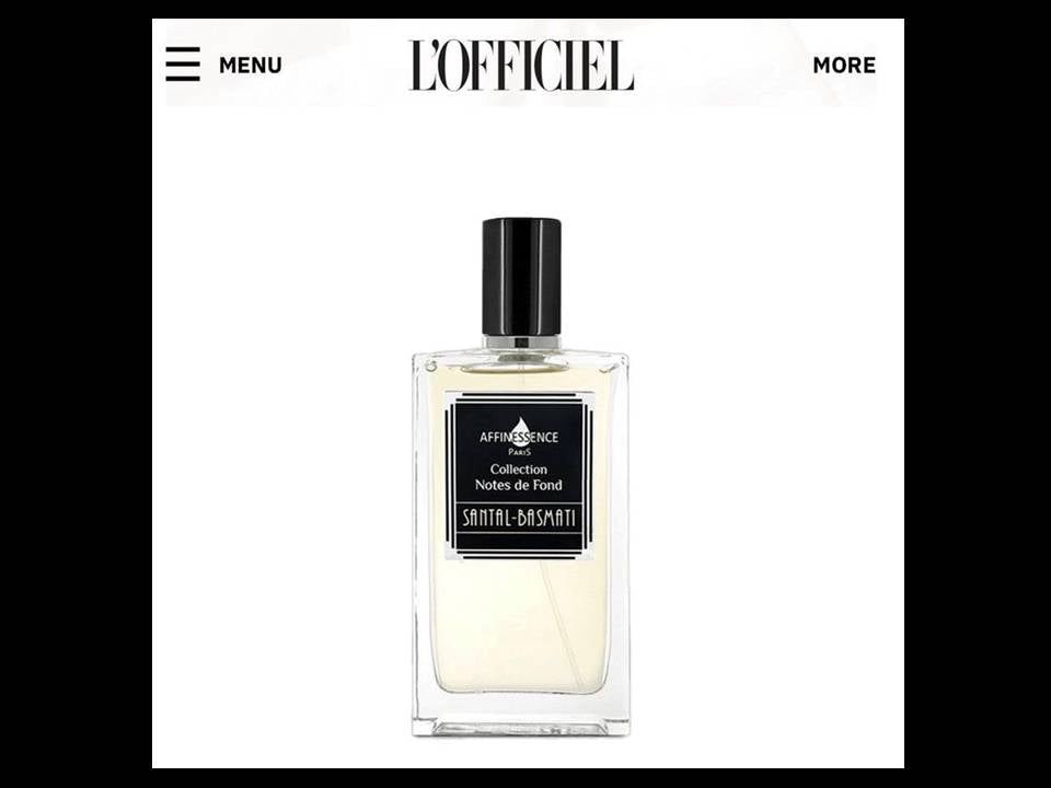 SANTAL-BASMATI, our best-seller, is L’OFFICIEL‘s favorite !