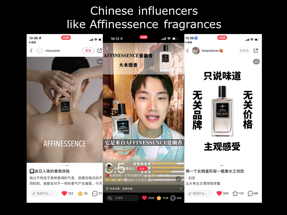 Chinese influencers like AFFINESSENCE, they testify!