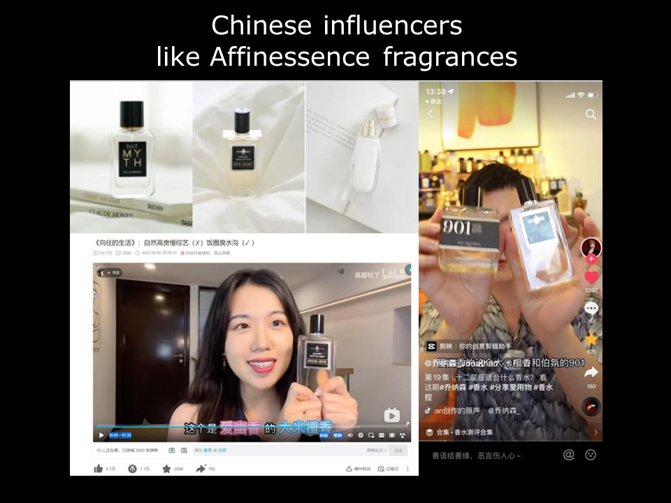 Chinese influencers like AFFINESSENCE, they testify!