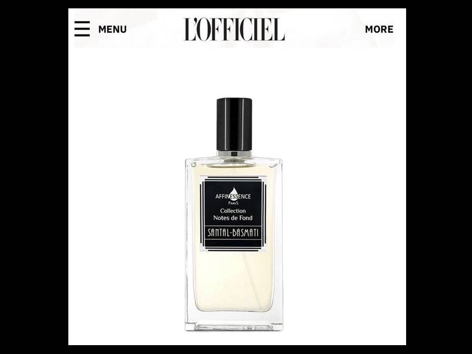 SANTAL-BASMATI, our best-seller, is L’OFFICIEL‘s favorite ! 